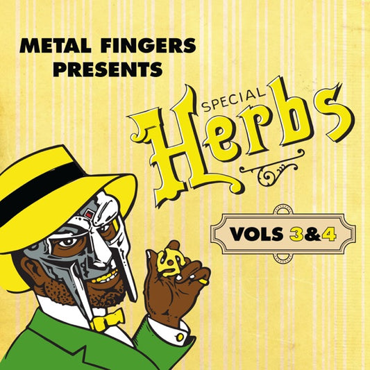 Metal Fingers Presents: Special Herbs Vol. 3 & 4 (Lemon Yellow 2x Vinyl LP), MF DOOM